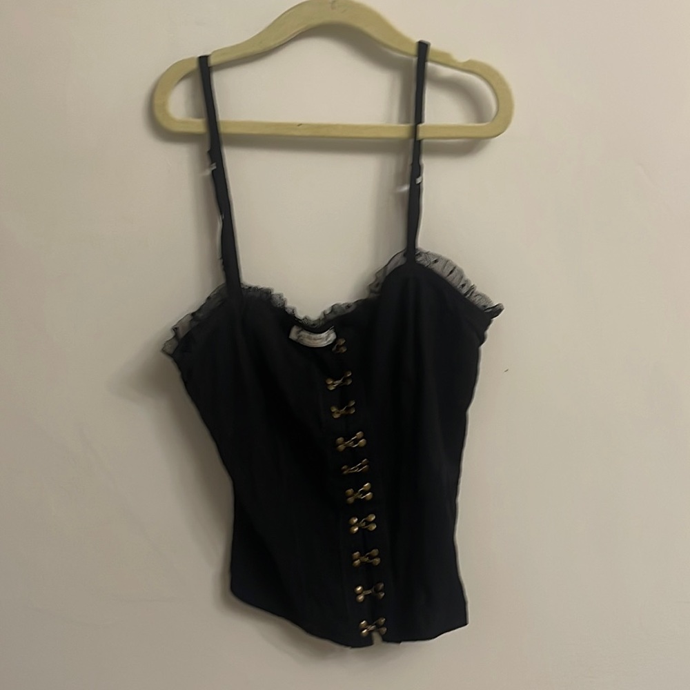 Free people corset black top XS